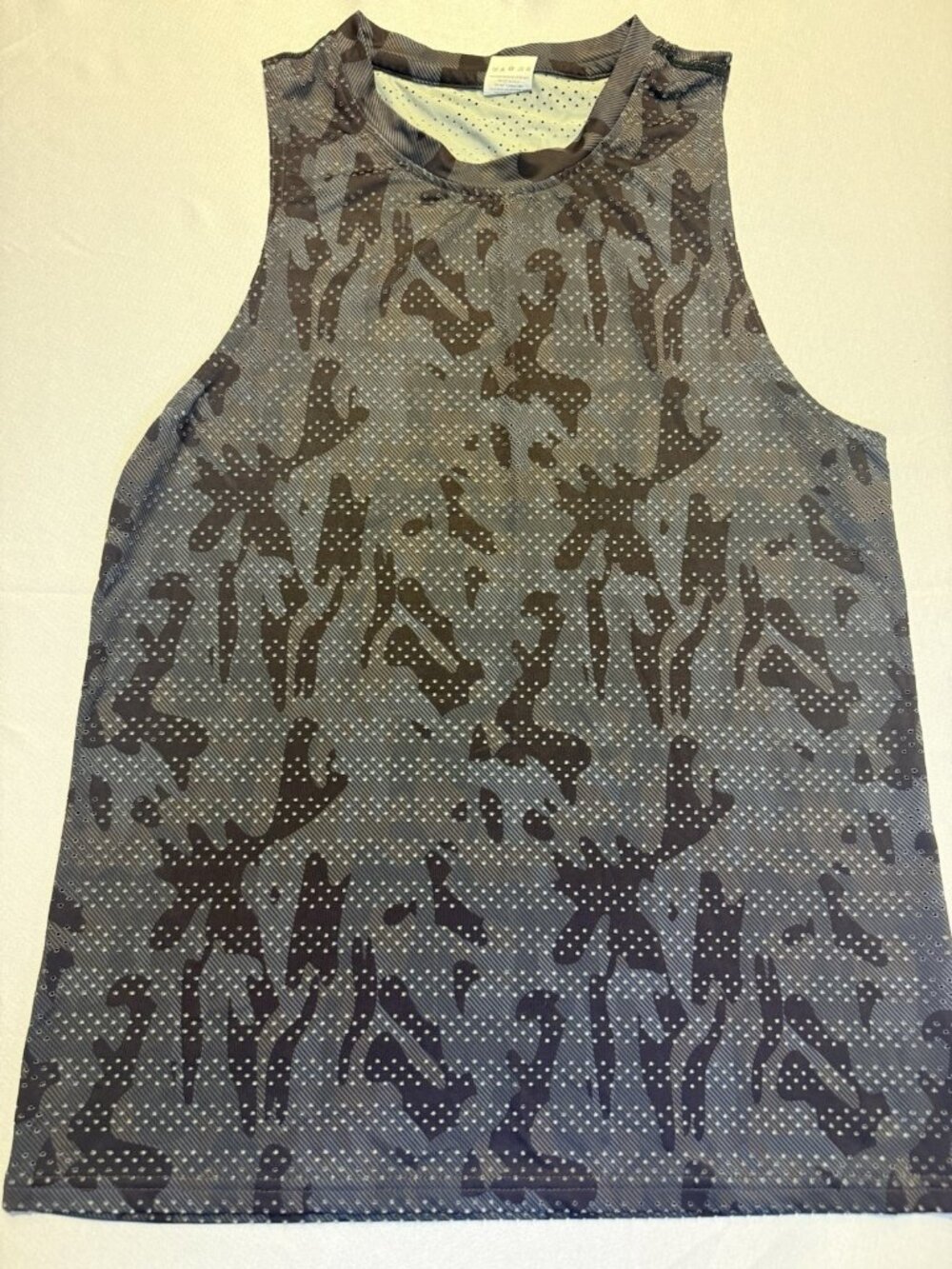 Women's Zyia Active Purple Mesh Dark Camo Racerback Tank Top Workout Size M